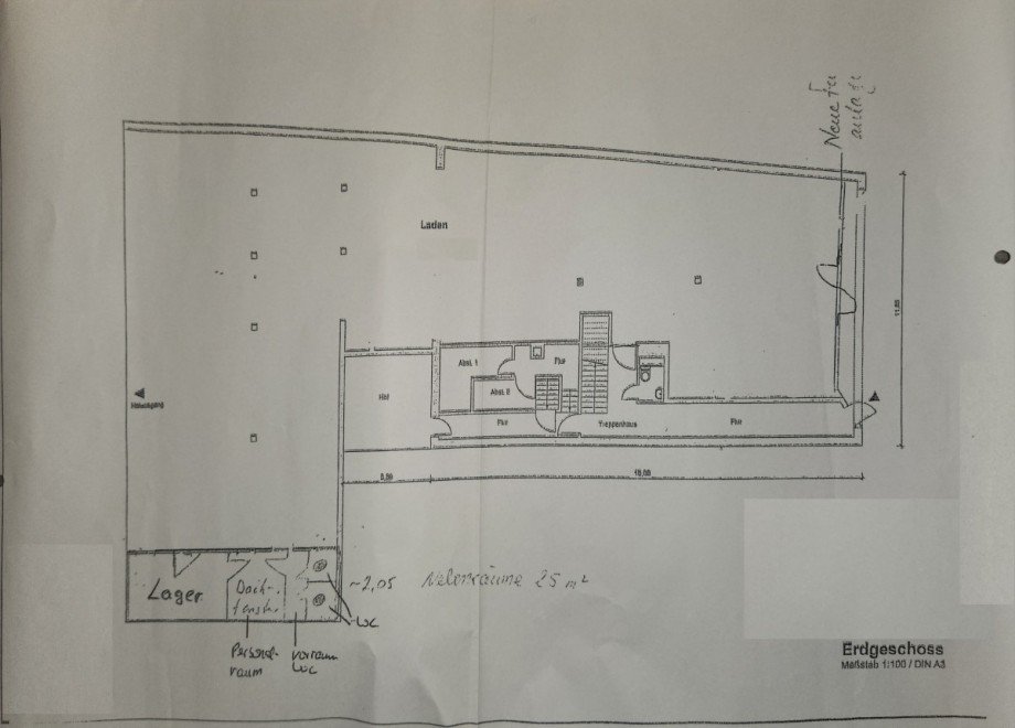 Grundriss Erdgeschoss Einzelhandel Bad Oldesloe