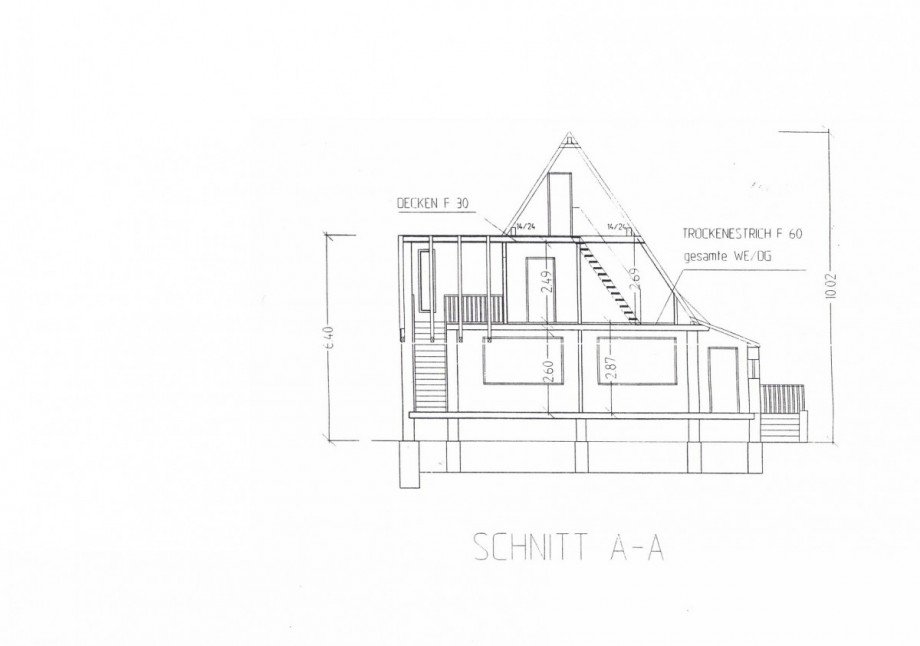 SCHNITT A-A Einfamilienhaus Hamburg