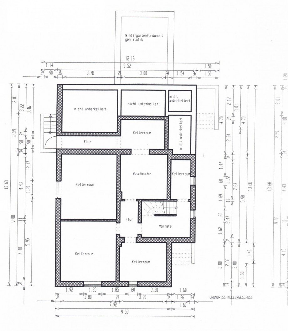 Grundriss KG Zweifamilienhaus Hamburg
