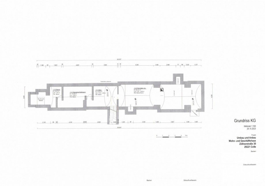 Grundriss KG Wohn- / Gesch�ftshaus Celle