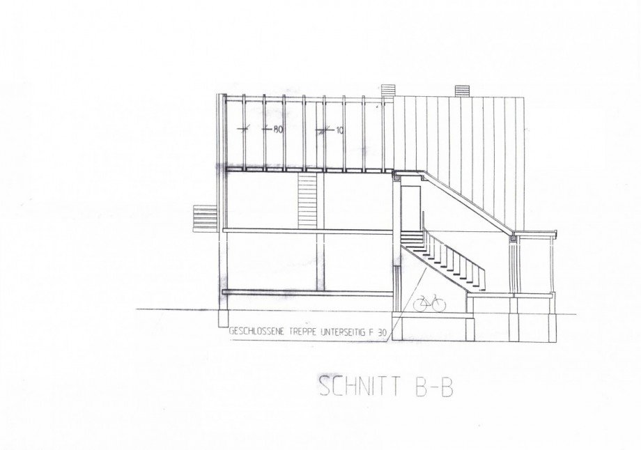 SCHNITT B-B Zweifamilienhaus Hamburg