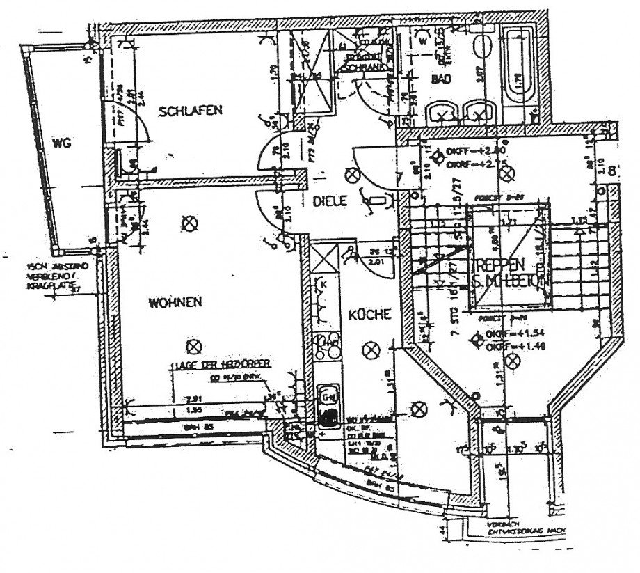 Grundriss 2. OG Links Wohnung Hamburg