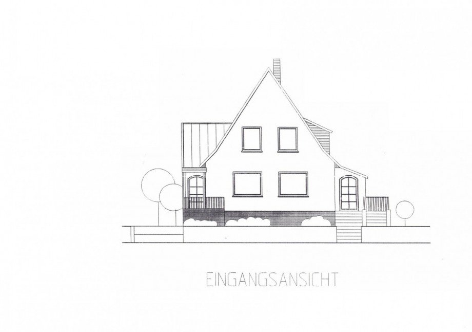 Vorderansicht Einfamilienhaus Hamburg