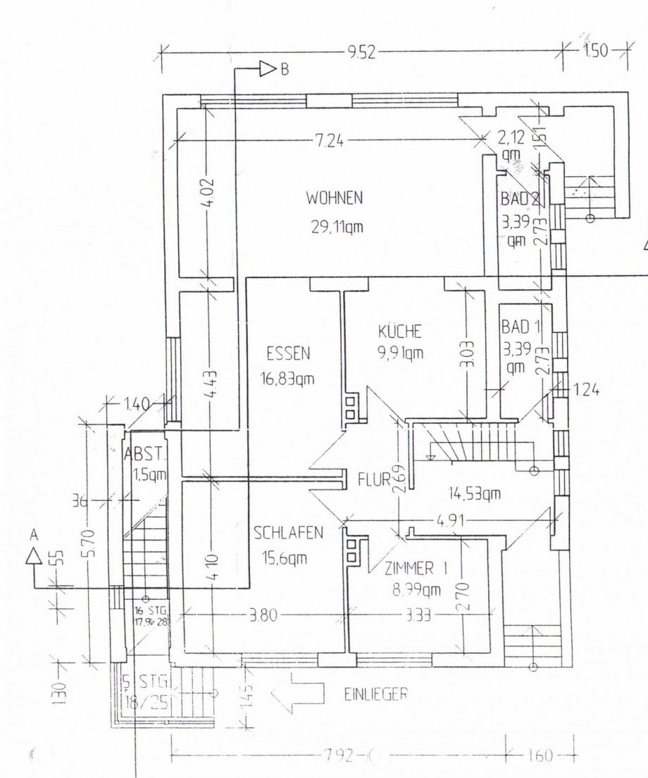 Grundriss EG Einfamilienhaus Hamburg