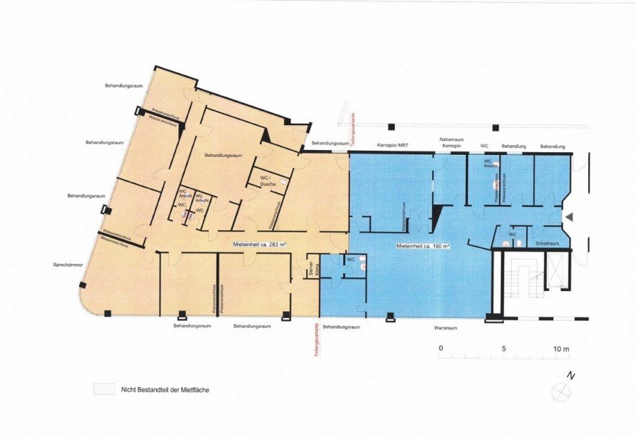 Grundriss nebst Teilungsvarianten B�ro / Praxis Hamburg